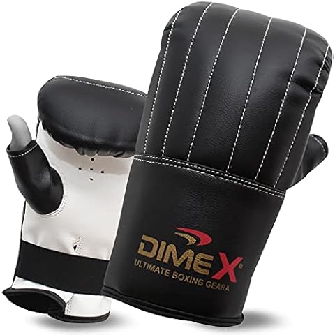 Boxing Bag Mitts Gloves Grappling Punch Bag MMA UFC Muay Thai Training (Black) Cover