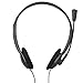 immagine 5Cuffie stereo con microfono incorporato e regolazione volume, cuffia con archetto regolabile, auricolari sovraurali, per computer Pc, Mac e Laptop, Doppio Jack, ideale per skype/videochiamate, Nero