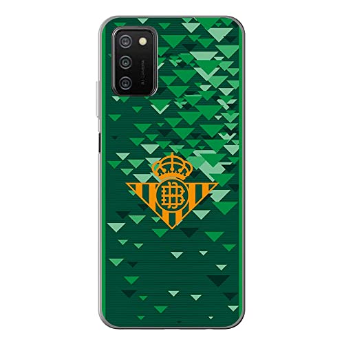 Movilshop Funda para [ Samsung Galaxy A03s ] Real Betis Balompié [Escudo Amarillo] Licencia Oficial de Silicona Flexible Transparente Carcasa...