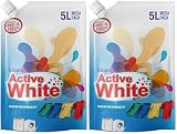 Active White Liquid Detergent - 5L Mega Pack | Lavender Fragrance | Front Load & Top Load Machine Wash & Bucket Wash Expert | Powerful Stain Removal | Gentle on Clothes | Value Family Refill Pack