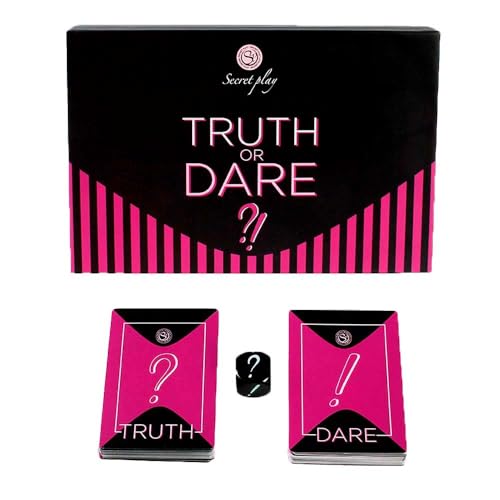 Juegos de Cartas Adultos - Secret Play Truth or Dare - Juego de Preguntas y Retos en Español e Inglés para Parejas y Amigos, Diversión Asegurada