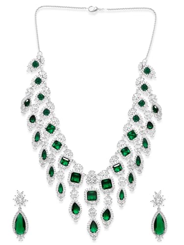 Image of Rubans AD Zircon Ethnic Jewellery Set for Women