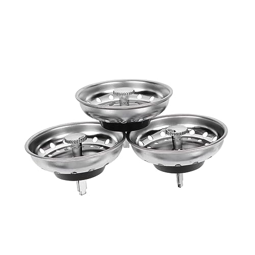 Gadpiparty 3 Tapones para Desagüe de Baño Acero Inoxidable