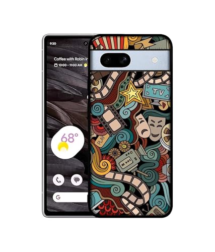 Image of Movies Design Premium 2D Printed Metal Back Case Cover for Google Pixel 7A 5G, Multicolour