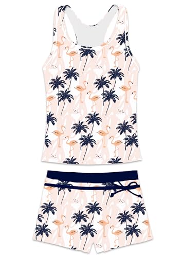Image of Little Girls' Summer Swimwear Two Piece Boyshort Tankini Kids Swimsuit