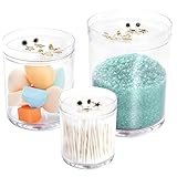 Youngever Clear Plastic Apothecary Jars (60 Ounce 30 Ounce 15 Ounce)