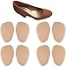 Chiroplax High Heel Cushion Inserts Pads (4 Pairs) Suede Ball of Foot Forefoot Metatarsal Anti Slip Shoe Insoles for Women (Beige, Normal Thickness)