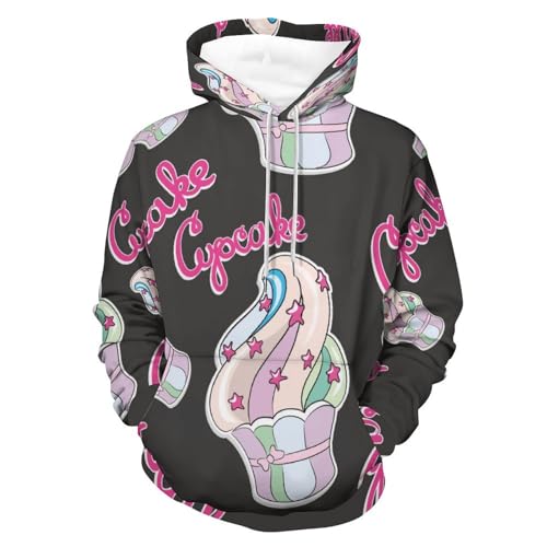 Sweat à capuche crème glacée unisexe pull pour homme et femme taille S