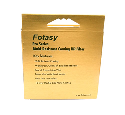 Image of Fotasy 43mm Ultra Slim UV Protection Lens Filter, Nano Coatings MRC Multi Resistant Coating Oil Water Scratch, 16 Layers Multicoated 43mm UV Filter