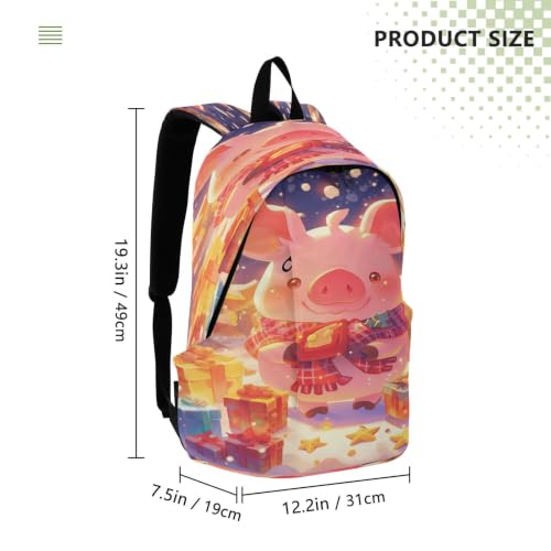 Sac à dos ordinateur cochon rose contre le mal de dos - 3