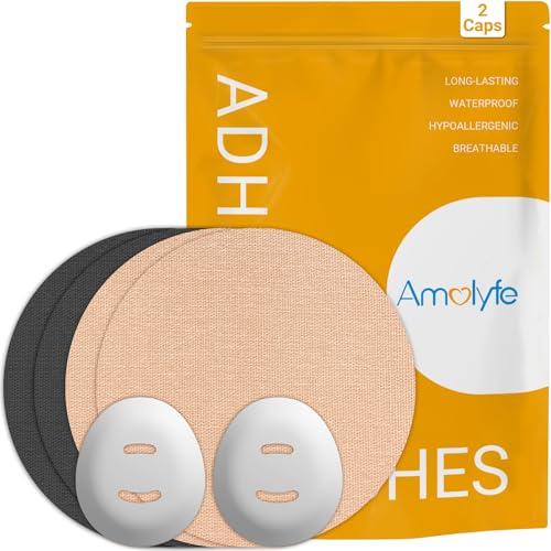 Amolyfe - Dexcom G7 & Stelo Adhesive Patches Trial Pack - 2 Reusable Add-On Protective G7 Sensor Covers for Better Rotation, Sample Waterproof and Breathable Dexcom G7 Stelo Over Patches Included