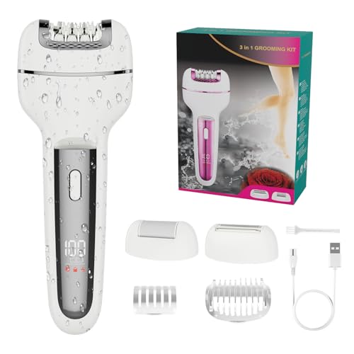 Epilator for Women 3-in-1 Epilator, Body Hair Removal Device,Wet/Dry, Waterproof,