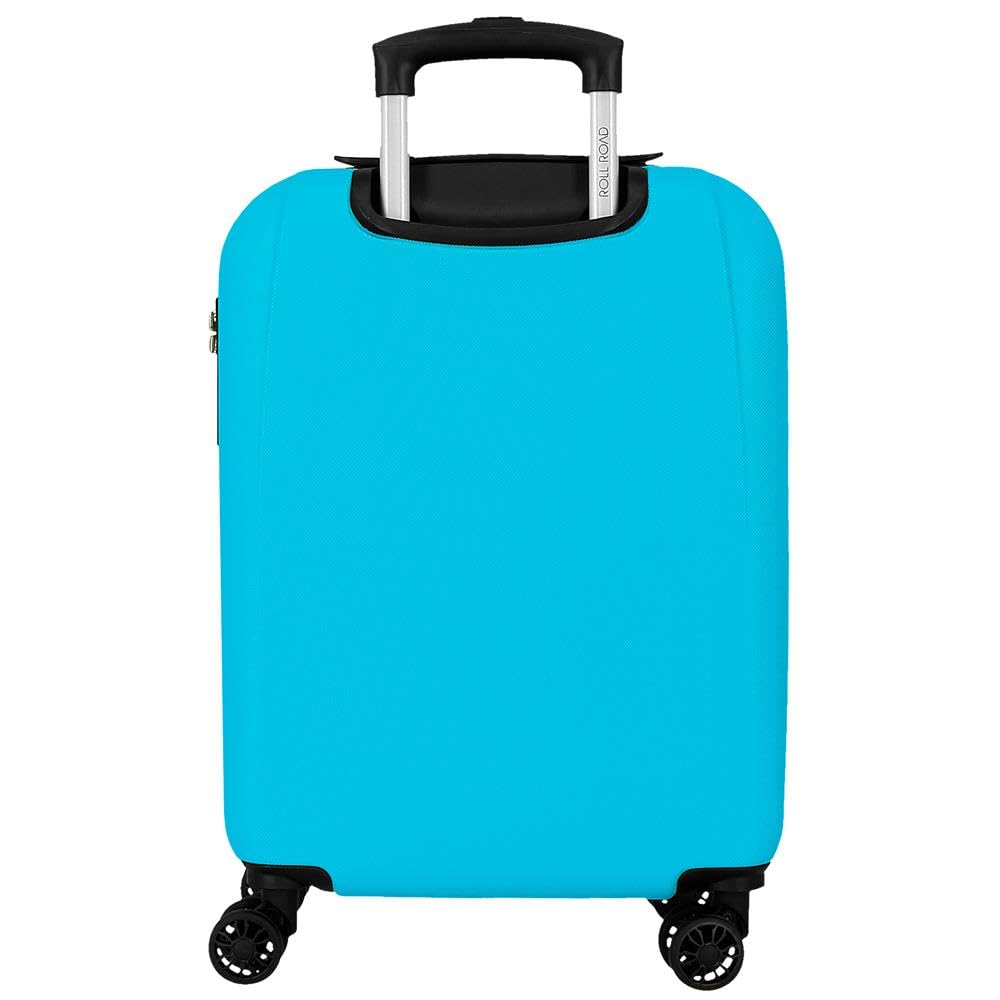 Roll Road Menorca Maleta de Cabina Turquesa Verde 38x55x20 cm Rígida ABS Cierre de combinación Integrado 35L 2,6kg 4 Ruedas Dobles Extensible Equipaje de Mano