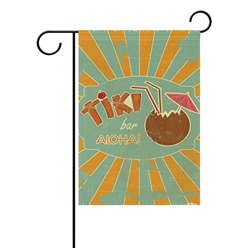 DragonSwordlinsu Coosun Design Rétro Tiki Bar Menu Polyester Drapeau Jardin extérieur Drapeau Home Party Décor de Jardin, Double Face, 30,5 x 45,7 cm, Polyester, Multicolore, 28x40(in) Cover