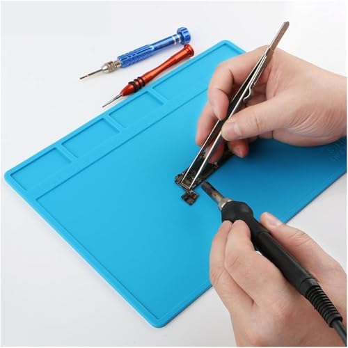 Image of Sky-welding work mats S-110 Multifunctional Mobile Phone Repair Workbench Insulation Pad Hot Air Gun Soldering Station Thermal silicone Mat