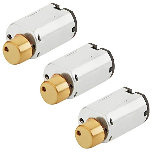 BestTong DC 3V 3.7V 8000RPM M20 Mini Micro Vibration Motor Electric Vibrating Motors with Eccentric BRASS-HEAD Rotating Mass 3PCS
