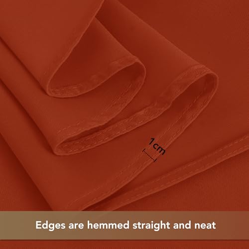 Image of sancua Thanksgiving Tablecloths for 6 Foot Rectangle Tables, 8 Pack Burnt Orange - Washable Polyester Fabric Fall Table Cloth for Holiday Party, Birthday, Banquet Reception, 54x108 Inch Rust