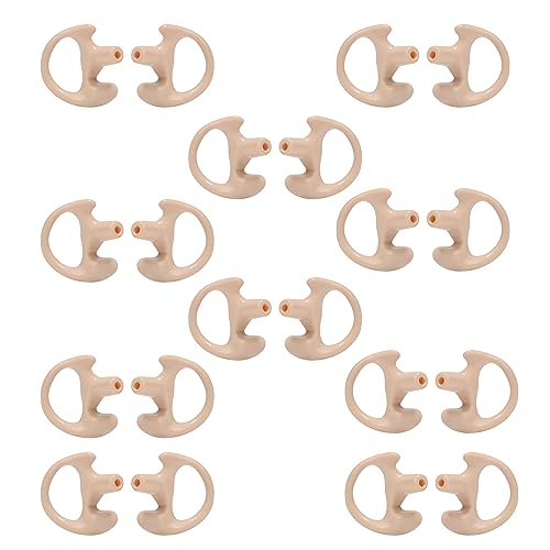 Bouchons d'oreille de rechange silicone tube acoustique radio bidirectionnelle beige taille S
