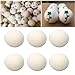 6PCS Wool Dryer Balls, 5cm High Density Reusable Fabric Softener Balls Anti Static Laundry Balls for Dryer Reduce Drying Time Lint Home Hotel Use