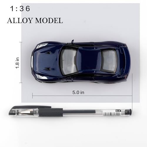 Modelo Nissan R35 a escala 1:36 azul miniatura 5