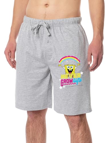 Spongebob Squarepants Mens' Never Grow Up Sleep Lounge Pajama Shorts