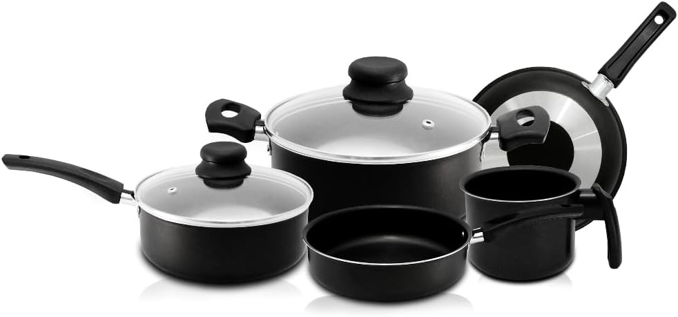 Conjunto De Panelas Preto Teflon Antiaderente 5 Peças - imagem principal do produto