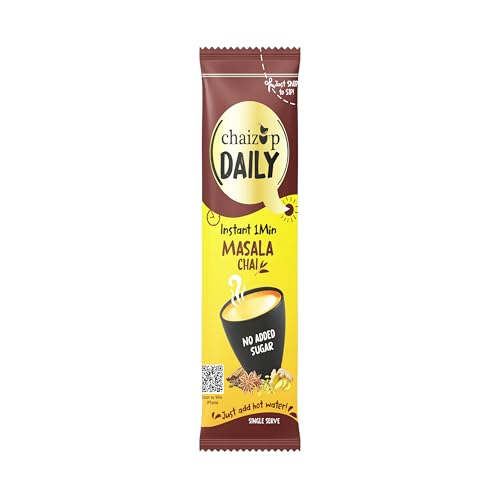 Image of Chaizup Daily 1 Min Instant Masala Premix Tea - 30 Sachets (No Sugar) | Masala Flavours | 30 Servings | 270g