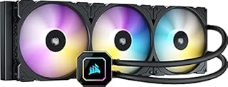 Corsair iCUE H170i ELITE CAPELLIX Liquid CPU Cooler (33 Ultra-Bright CAPELLIX RGB LEDs, 420 mm Radiator, Three 140 mm Corsair ML RGB Magnetic Levitation PWM fans, iCUE COMMANDER CORE Included) Black