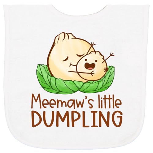 inktastic Meemaw's Little Dumpling Baby Terry Cloth Bib