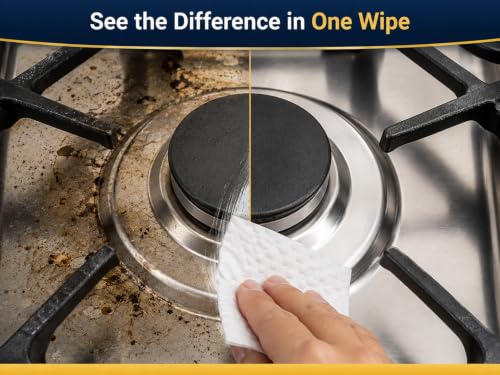 Image of Kitchen Clean Magic Cleaning Sheets, 40 Pcs - Reusable Melamine Foam Eraser Wipes for Kitchen, Bathroom, Glass, Tiles, Sinks, Stovetops & Appliances | Chemical-Free Multipurpose Cleaning