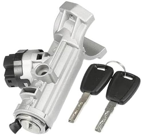 Pizgear Kit de cilindro de cerradura de encendido compatible con Citroen, Relay 2006-ahora en todos los modelos, reemplazo de cilindro de interruptor de encendido de tono plateado de metal duradero Bl