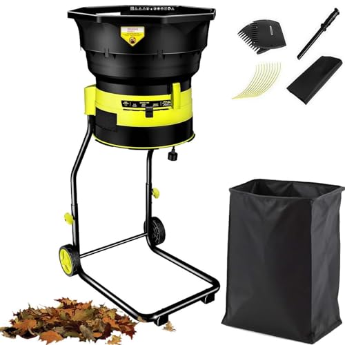 XueFulxion Leaf Shredder with Wheels and Storage Bag,Bladeless...