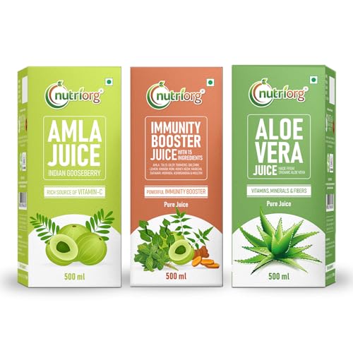 Image of Nutriorg Immunity Booster Kit (Amla, Alovera, Immunity Booster juice) 500ml