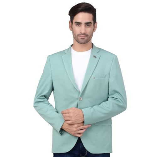 Image of Cantabil Self Design Full Sleeves Notch Lapel Casual Blazer for Men | Casual Blazer for Men | Men Blazer for Casual (P MBZC00057)