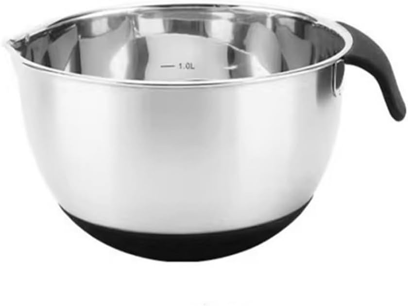 Mixing Bowls Home Cooking with Scale Kitchen Baking Egg Pasta Bowl Nesting Set for Food Prep(2.5L)