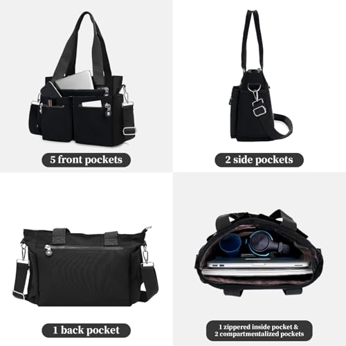 Tote Bag para Mujer Bolsos de Trabajo con Múltiples Bolsillos miniatura 5