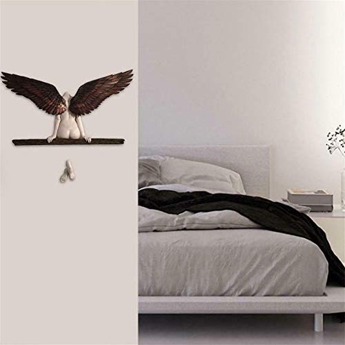 UISI Escultura de parede com arte de anjo 3D, estátua de decoração de parede, estátua de decoração d