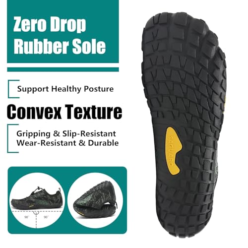 Image of SAGUARO Womens Mens Barefoot Shoes Minimalist Trail Runner Wide Toe Box Zero Drop Outdoor Cross Training Shoe