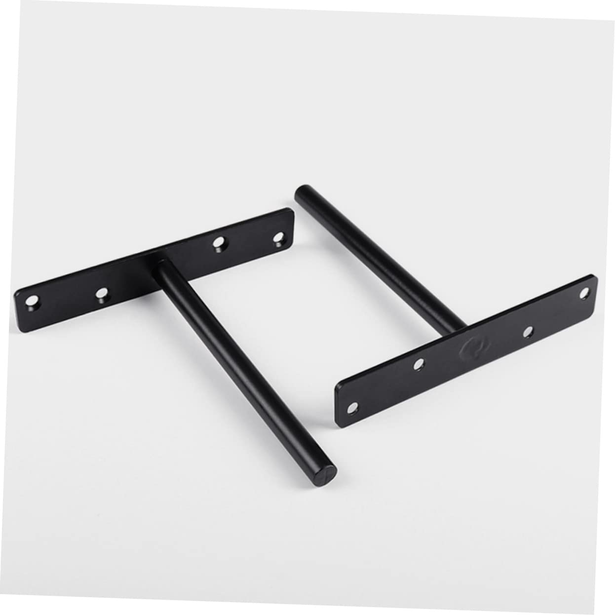 Mikikit 6 Supporti Nascosti per Mensole, Staffe da Parete in Ferro Nero, Regolabili e Resistenti, per Libreria Sospesa, 6 Set