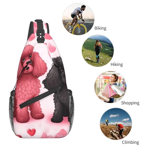 Mochila cruzada para hombre estilo sling en negro miniatura 6