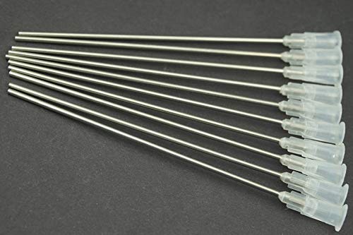 Miniatura 3 de LTKJ 100 agujas dispensadoras romas punta de aguja de jeringa para pegamento de tinta líquido 16GA 4 pulgadas3.9 in de longitud