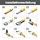 FGB 10 Gbps RJ45 CAT7 Netzwerkstecker Lan Stecker LSA Geschirmt RJ45 Stecker Werkzeuglos für Verlegekabel 600MHz für Patchkabel Verlegekabel CAT7 CAT6A, 4 Stück