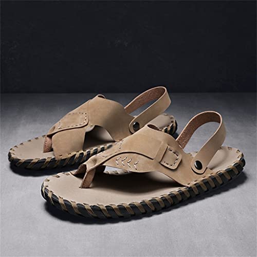 Men's Casual Sandals Male Handmade Comfy Soft Beach Slipper Breathable Leather Outdoor Leisure Shoes4
