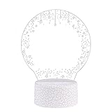 Led Note Board,Acrylic Dry Erase Board,Clear Desktop Note Memo Board with Star and Dot Patterns for Writing List Office Home