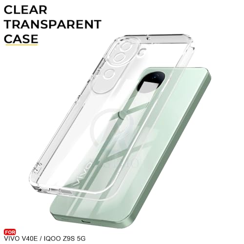 Image of AESTMO Back Case Cover for Vivo V40E 5G / iQOO Z9S 5G | Crystal Clear Design | Shock Proof Design | Transparent Back Case Cover for Vivo V40E 5G / iQOO Z9S 5G (Transparent, TPU)
