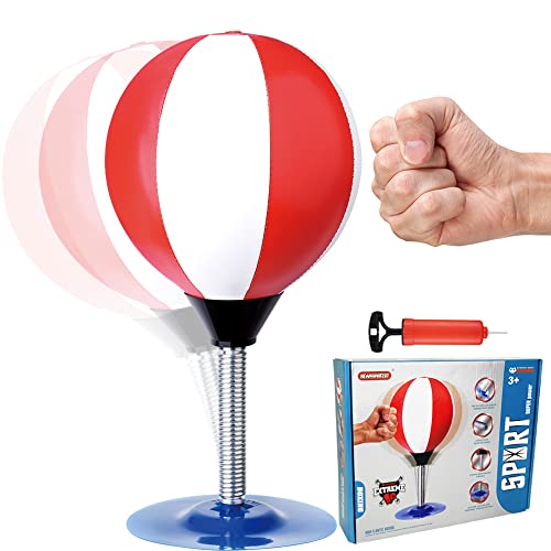 YAOASEN Stress Buster Desktop Punching Bag - Suctions to Your Desk Heavy Duty Stress Relief Ball, Reduction of Learning Stress, Fun Gifts for Children, Classmates and Coworker