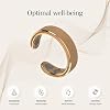 CALMI - Anillo Magnético de Bienestar en Oro 18K con Diseño Ajustable de Acero Inoxidable | Accesorio de Campo Magnético para el Bienestar General | Unisex (Oro Rosa) 4
