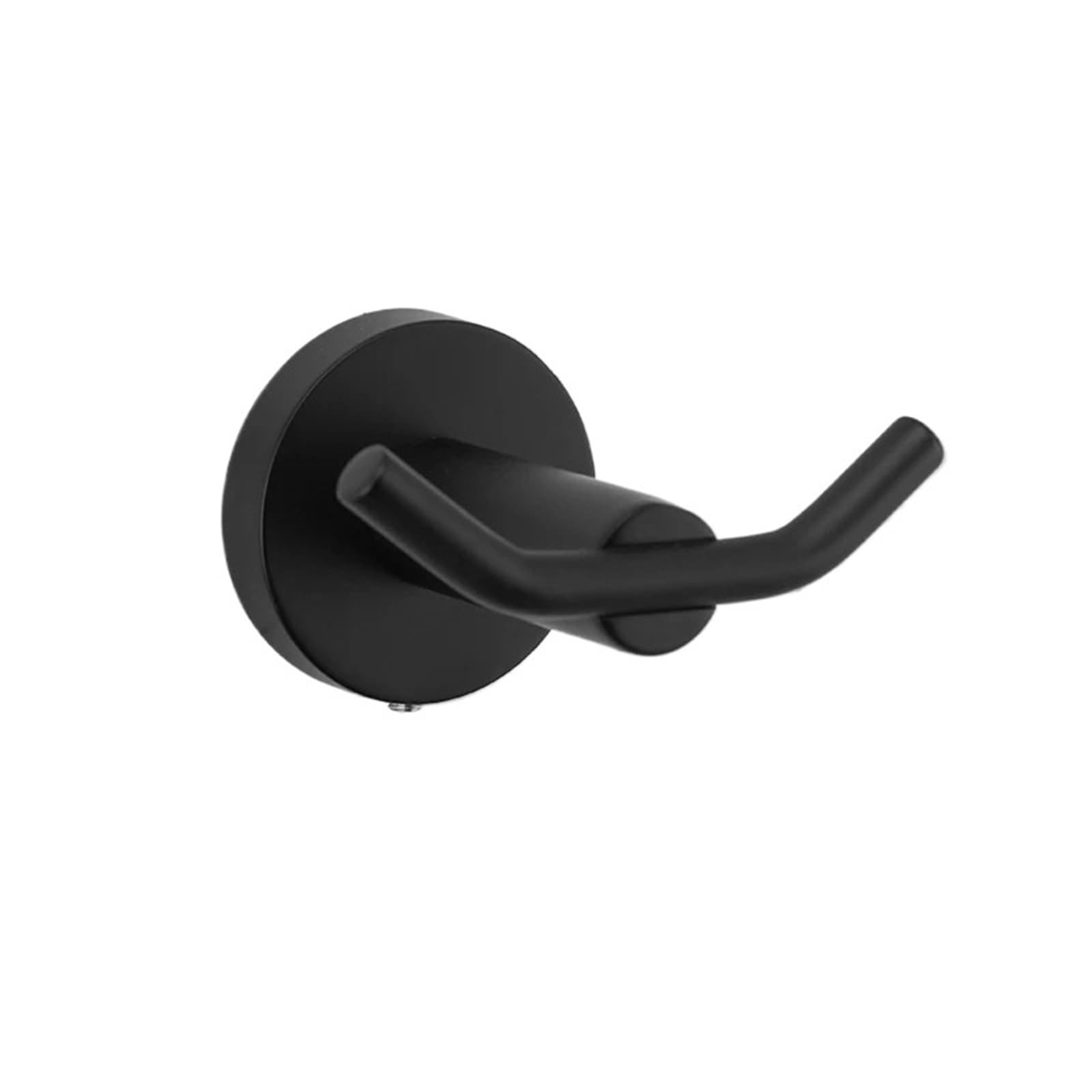 Linypa66 Matte Black Coat Rack Wall Mount Metal Coat Hook Rail Brushed Gold/Chrome/Black/Brushed Bathroom Robe Towel Hat Door Hanger Double Hooks(Matte Black)