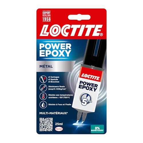 LOCTITE Colle Epoxy Métal 5 min Seringue 25ml