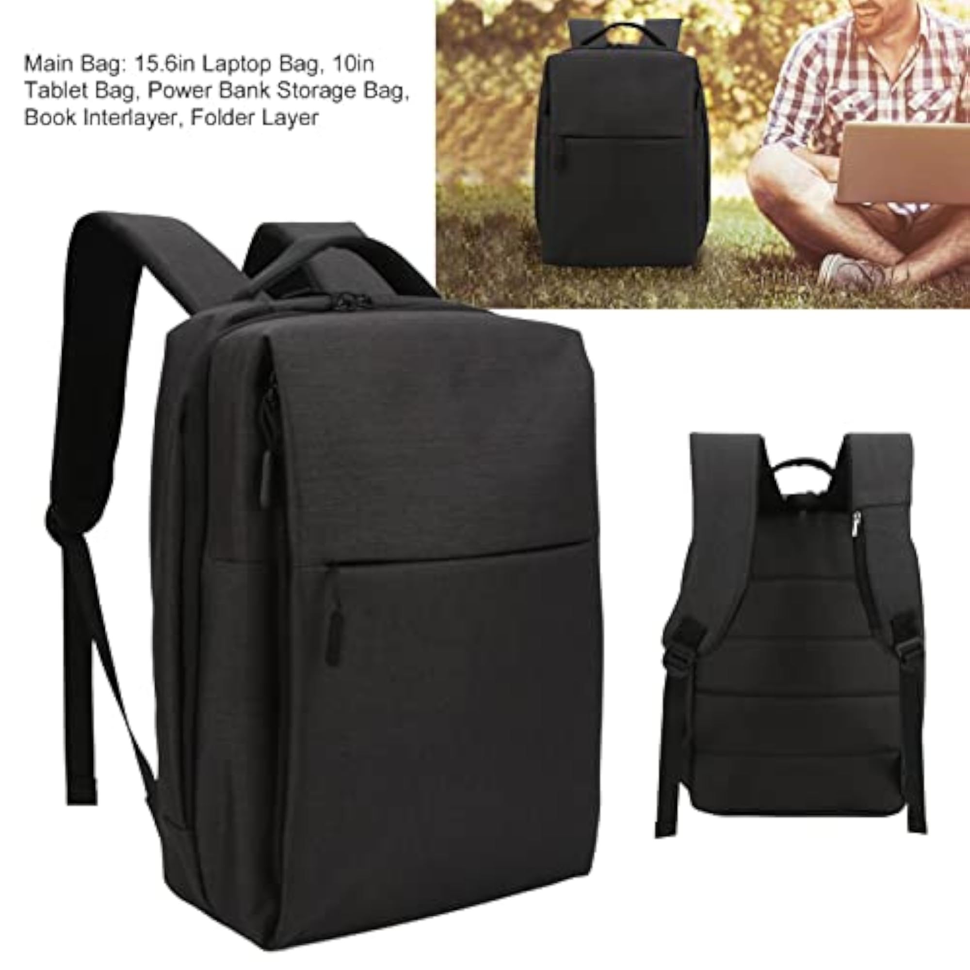 Large Capacity Business Travel Computer Backpack with USB Interface